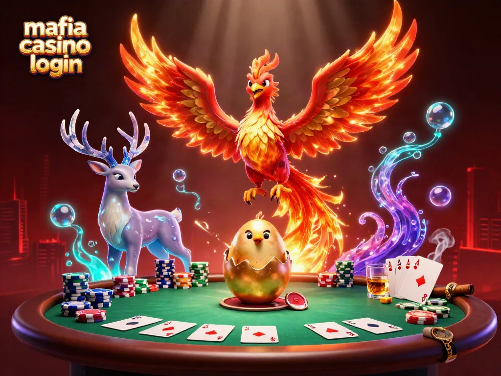 Experience seamless gameplay with mafia casino login amidst a vibrant casino spectacle.