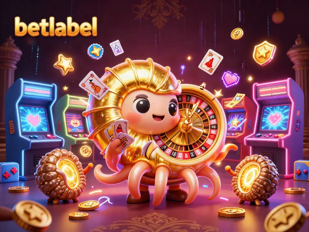 Engage with betlabel's thrilling casino adventures depicted in a vibrant 3D illustration.