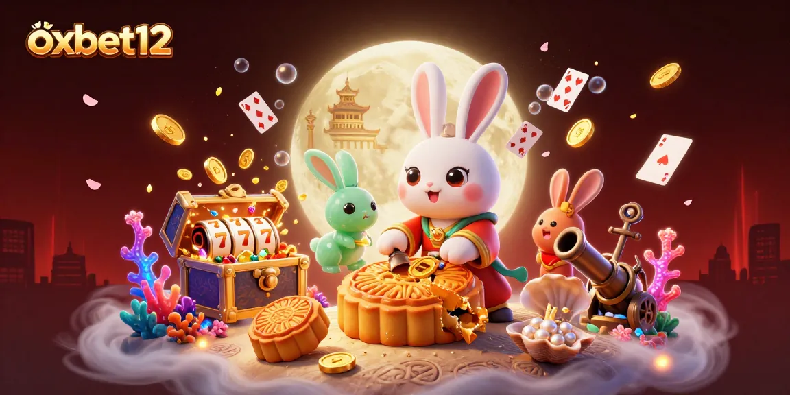 Experience vibrant gameplay with oxbet12, featuring lively casino elements and iconic moon rabbit characters.