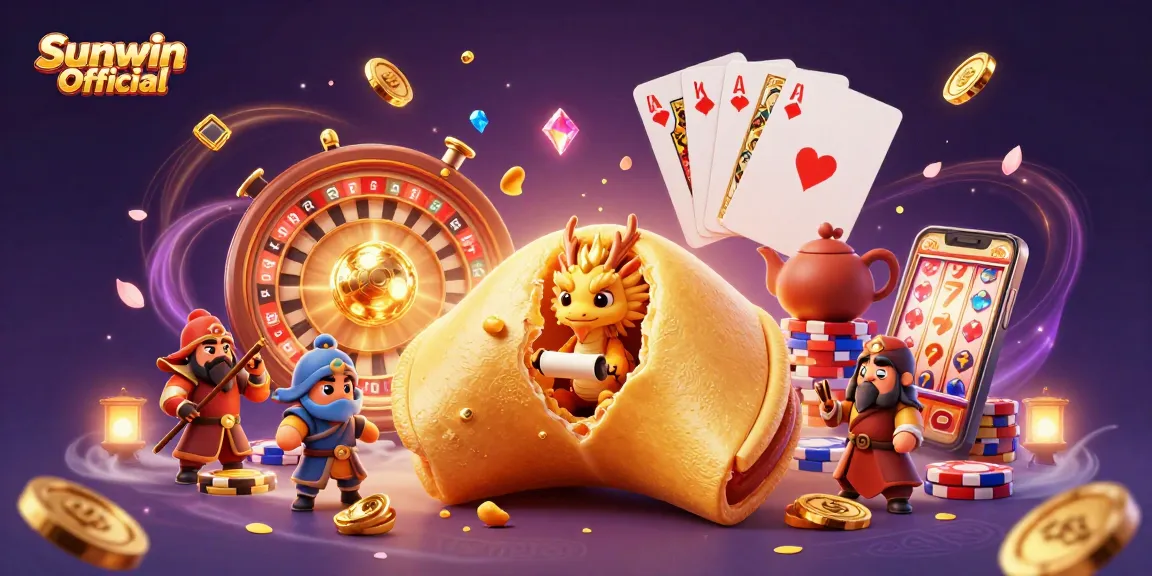 Engage with Sunwin Official's dynamic 3D casino experience, packed with golden treasures and vibrant game elements.