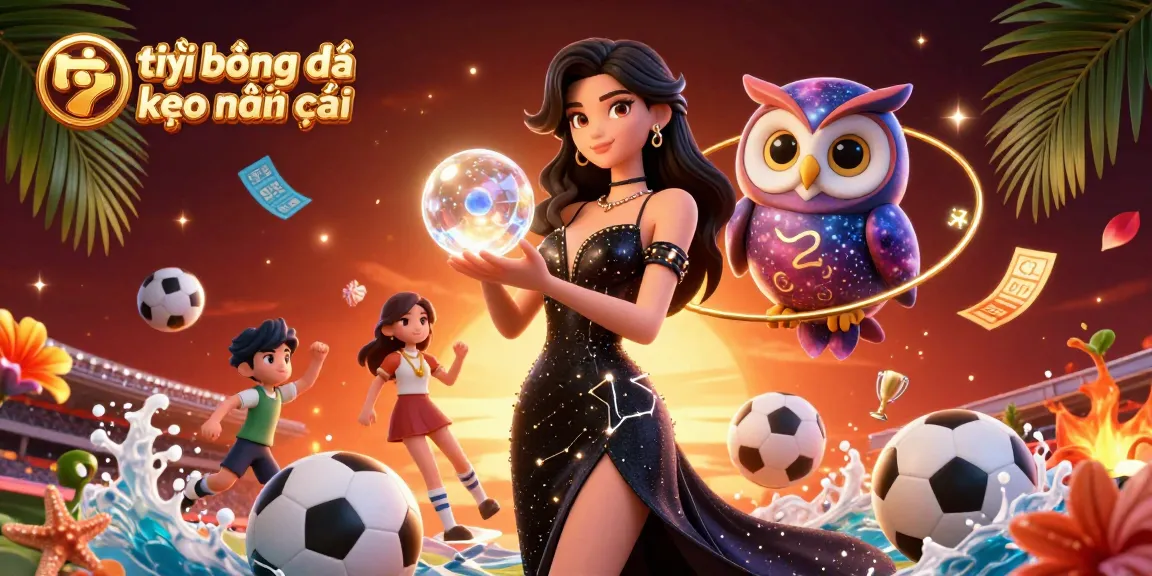 Engage with tỷ lệ bóng đá kèo nhà cái through dynamic sports betting elements and a mystical scene.