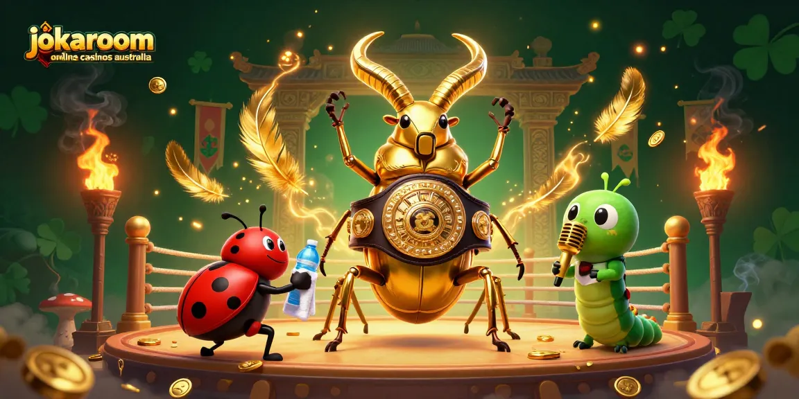 Engage with jokaroom online casinos australia in this vibrant 3D showdown featuring a boxing stag beetle.